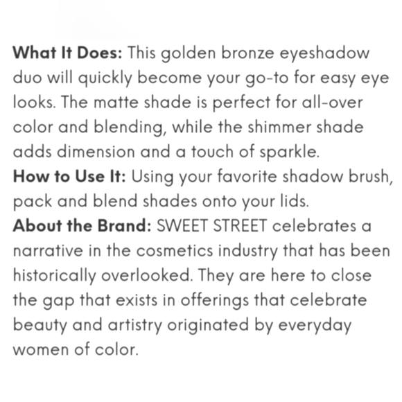 👁️☀ SWEET STREET Eyeshadow Duo - Picture 2 of 2